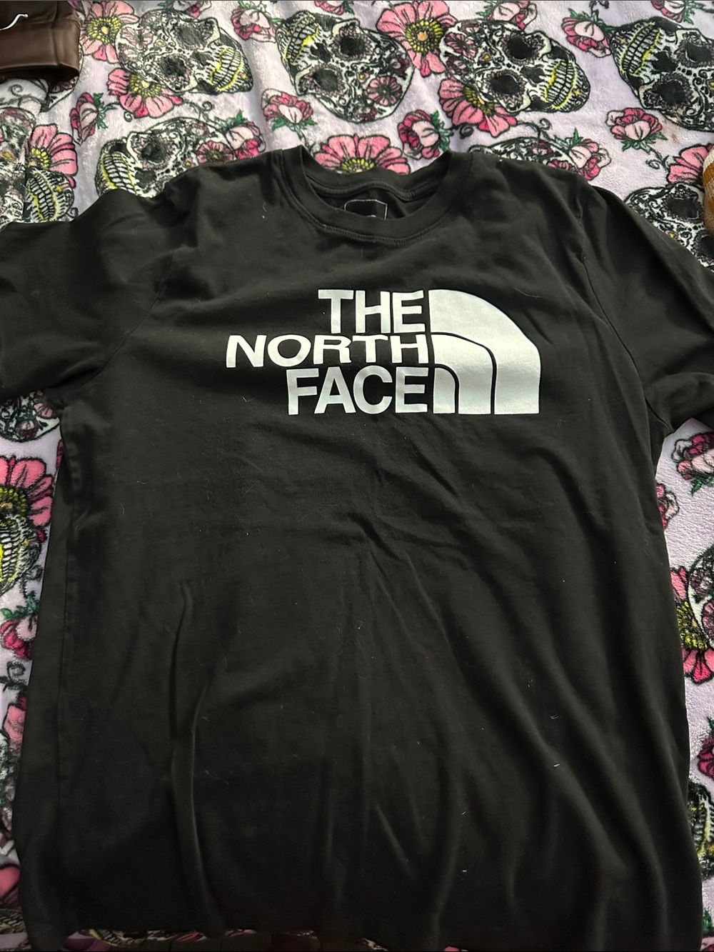 The North Face Black Short-Sleeve Logo Tee with White Graphic